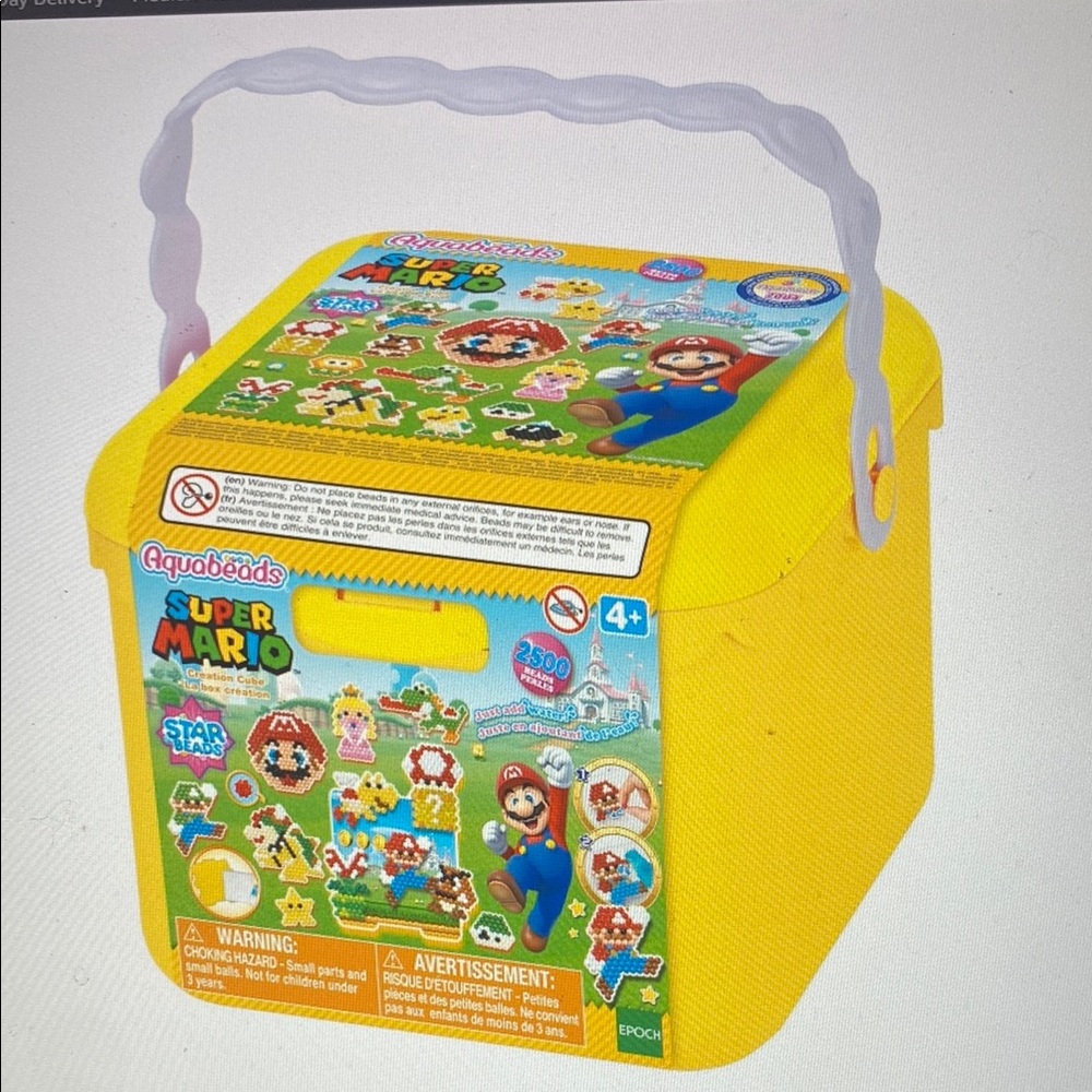NIB - Aquabeads Super Mario Craft Set with Storage Container for Ages 4 and up